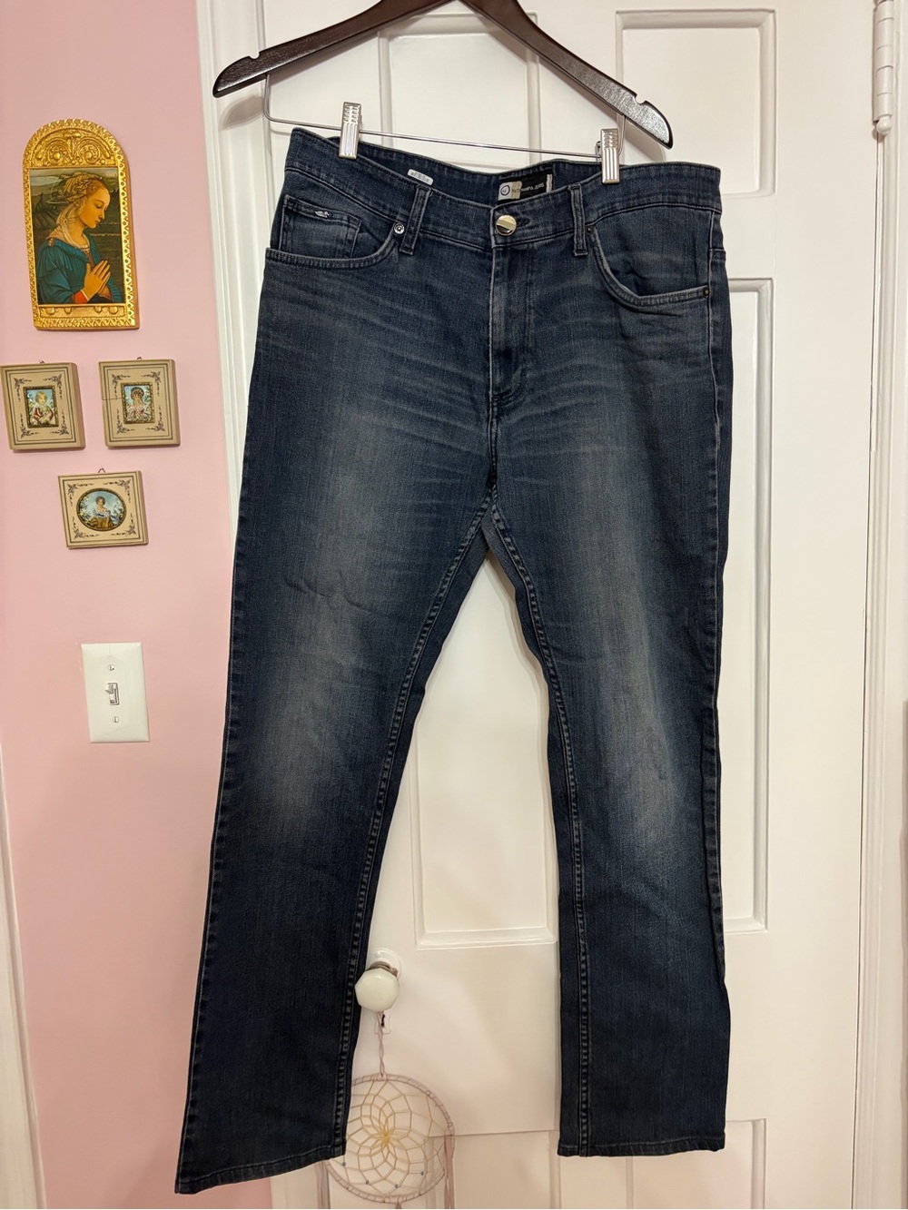 Men's Straight Jeans in Dark Blue Wash from Argentina